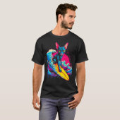 Sphynx Hairless Cat Surfing T-shirt (Voorkant volledig)