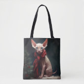 Sphynx Hond in Sneeuw Kerstmis Draagtas (Voorkant)