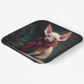 Sphynx Hond in Sneeuw Kerstmis Papieren Bordje (Gebogen)
