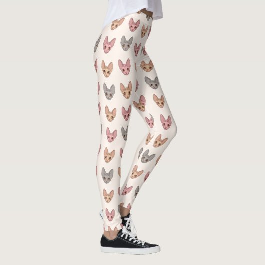 Sphynx Kat Cute Uniek Huisdier Patroon Leggings (Rechts)