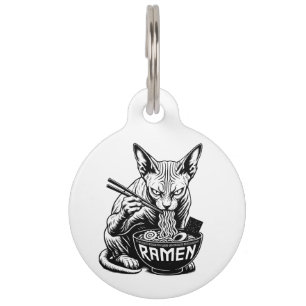 Sphynx kat eet Ramen Noedels Huisdierpenning