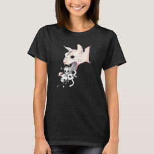 Sphynx kat en schedels Gothic heks esthetische kun T-shirt