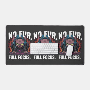 Sphynx kat gamer volledige focus kunstwerk bureaumat