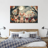 Sphynx Kat Halloween Spoken Canvas Afdruk (Insitu (Slaapkamer))