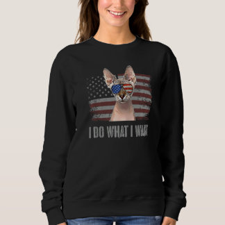 Sphynx kat Ik doe wat ik wil Retro USA grappige ka Trui
