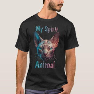 Sphynx kat is mijn spirituele dier Haarloze kat mo T-shirt
