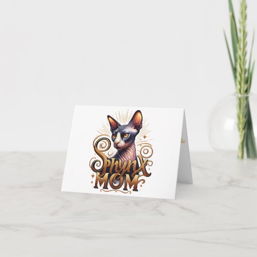 Sphynx Kat Moeder Moederdag Kaart (Voorkant)
