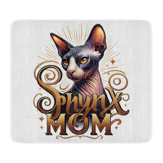 Sphynx Kat Moeder Snijplank (Voorkant)