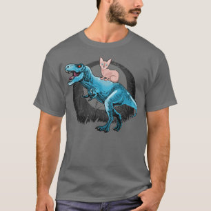 Sphynx Kat Rijden Een TRex T-shirt