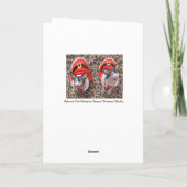 Sphynx Kat Santa Zwart Kerstmis Kaart (Achterkant)