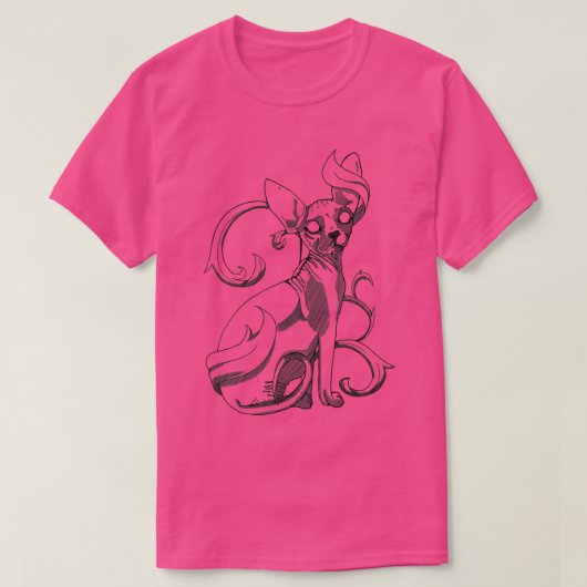 Sphynx-kat T-shirt (Design voorkant)