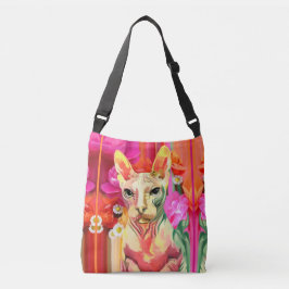 Sphynx kattenbloem. crossbody tas