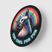 Sphynx kattenmuurklok te koel grappige uitdrukking ronde klok (Hoek)