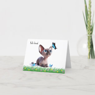 Sphynx Kitten Vriend Wenskaart Bedankkaart