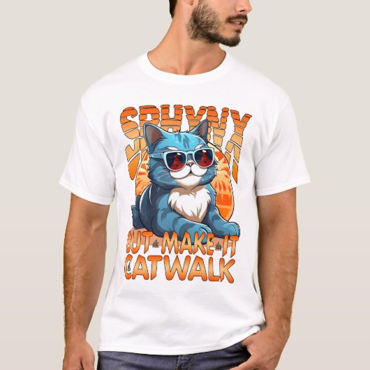 Sphynx, maar maak het catwalk t-shirt (Voorkant)