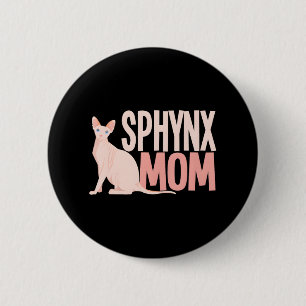 Sphynx Mam Kat Sphinx Hairless Cat Owner Ronde Button 5,7 Cm