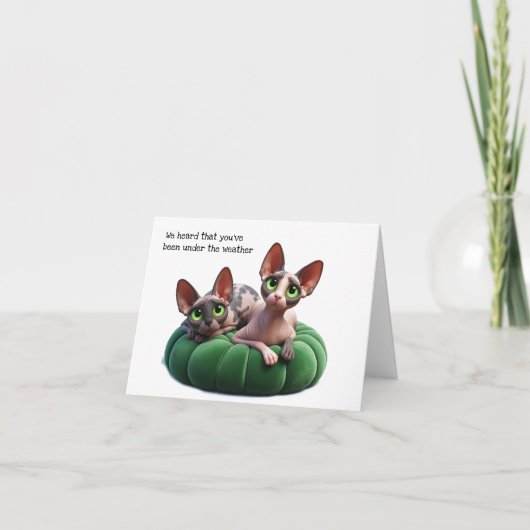 Sphynx opvrolijken Wenskaart Kaart (Voorkant)