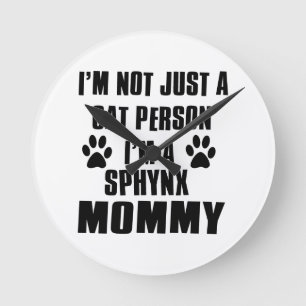 Sphynx-shirten Kat-ontwerp Ronde Klok