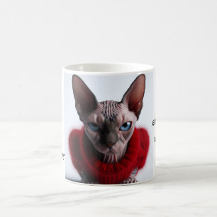 Sphynx slechte houding koffiemok