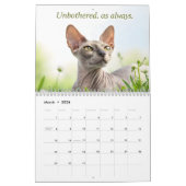 Sphynx Speaks: Editable Monthly Cat Humor Art Kalender (Mar 2026)