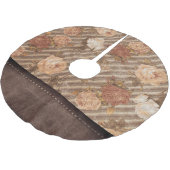  Spice Copper Roos | Rustiek kunstleer Kerstboom Rok (Gekanteld)