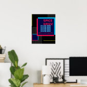 SPICE GRIZZ Grid Uitzicht Poster (Thuiskantoor)