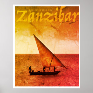 Spice Islands Zanzibar Travel Poster