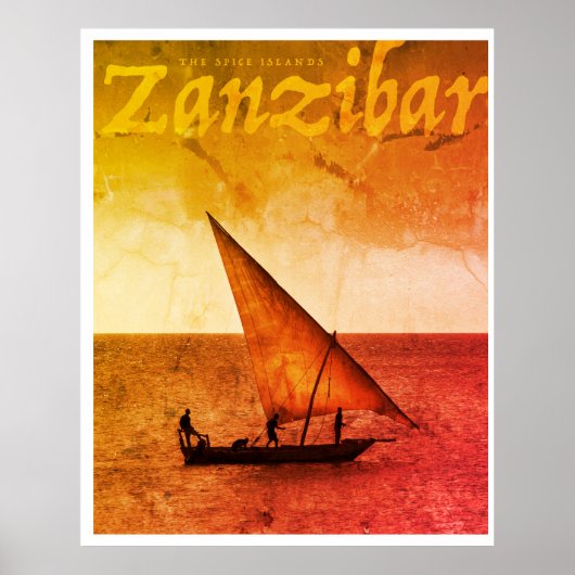 Spice Islands Zanzibar Travel Poster (Voorkant)