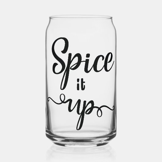 Spice it up can blikvorm glas (Voorkant)