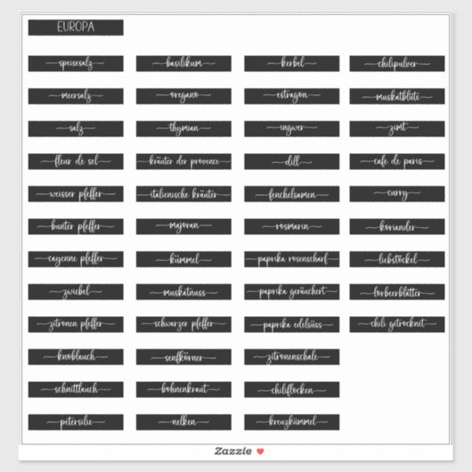 Spice Jar Labels (Vel)