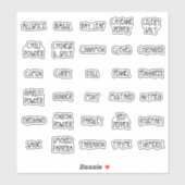 Spice jar labels casual lettertype (Vel)
