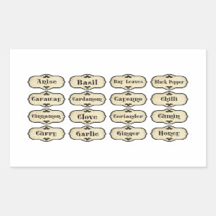 Spice Jar Labels Sticker instellen