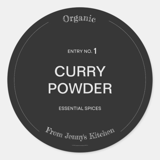 Spice Label Pas Naam en Spice aan (Voorkant)