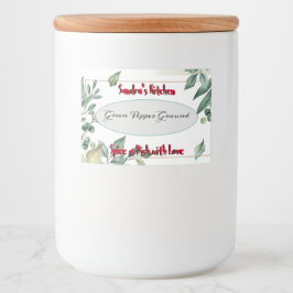 Spice Label voor Jar  Flowers & Kruiden Voedselcontainer Etiket