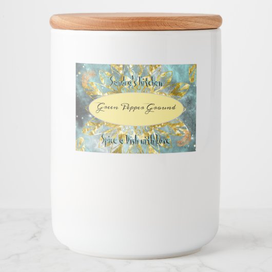 Spice Label voor Jar Glitter Voedselcontainer Etiket (Voorkant)