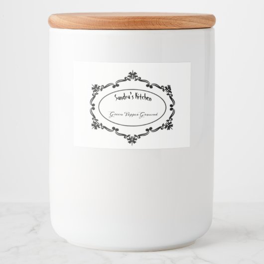 Spice Label voor Jar  Voedselcontainer Etiket (Voorkant)