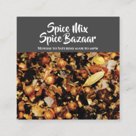 Spice mix foto grijs wit modern vierkante visitekaartje