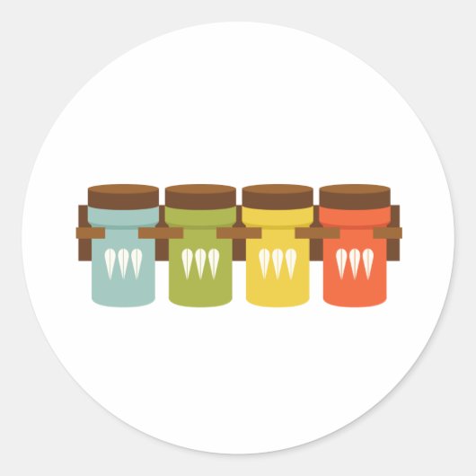 Spice Rack Ronde Sticker (Voorkant)