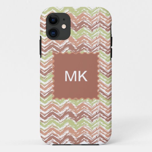 Spice Scribble Chevron ZigZag Case-Mate iPhone Case (Achterkant)