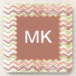 Spice Scribble Chevron ZigZag Drankjes Onderzetter