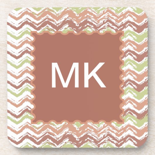 Spice Scribble Chevron ZigZag Drankjes Onderzetter (Voorkant)