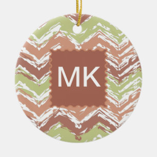 Spice Scribble Chevron ZigZag Keramisch Ornament