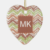 Spice Scribble Chevron ZigZag Keramisch Ornament (Rechts)
