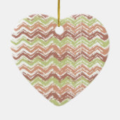 Spice Scribble Chevron ZigZag Keramisch Ornament (Achterkant)