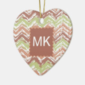 Spice Scribble Chevron ZigZag Keramisch Ornament (Links)