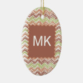 Spice Scribble Chevron ZigZag Keramisch Ornament (Rechts)