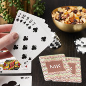 Spice Scribble Chevron ZigZag Pokerkaarten (Insitu)