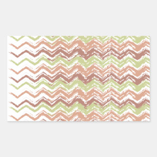 Spice Scribble Chevron ZigZag Rechthoekige Sticker