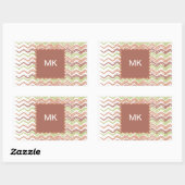 Spice Scribble Chevron ZigZag Rechthoekige Sticker (Vel)