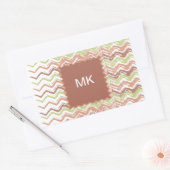Spice Scribble Chevron ZigZag Rechthoekige Sticker (Envelop)
